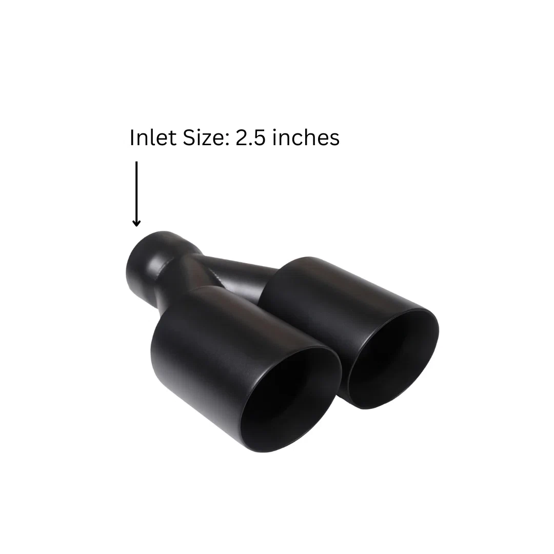 Dual Round Double Wall Straight Cut Tip Powered Coat Satin Black-ET-0251SB